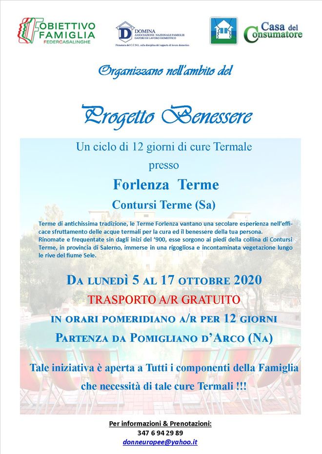 Locandine Progetto Benessere 2020  Forlenza Terme ...